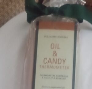 Williams Sonoma Oil & Candy Thermometer with Green Ribbon